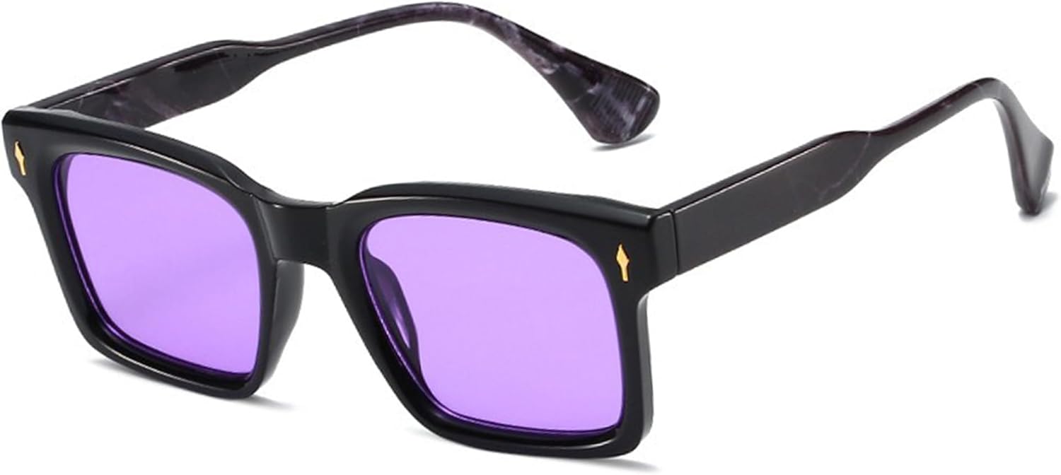 Модные квадратные солнцезащитные очки Onrtry для мужчин и женщин, ретро-прямоугольные солнцезащитные очки для женщин и мужчин с защитой от УФ-излучения UV400, A03 Black Frame/Purple Lens
Модные квадратные солнцезащитные очки Onrtry для мужчин и женщин, ретро-прямоугольные солнцезащитные очки для женщин и мужчин с защитой от УФ-излучения UV400, A03 Black Frame/Purple Lens