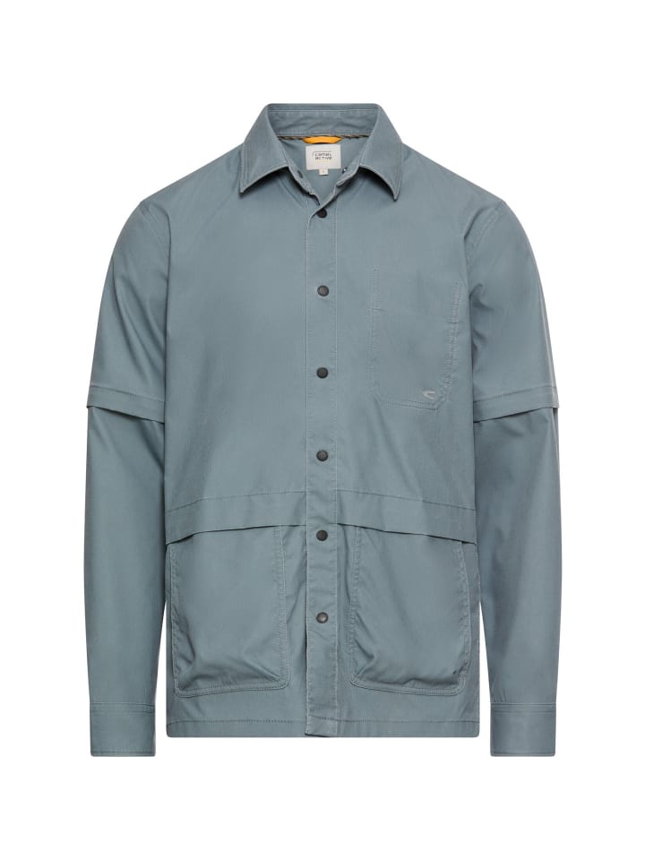 Синяя рубашка с отстегивающимися рукавами Camel Active
Синяя рубашка с отстегивающимися рукавами Camel Active