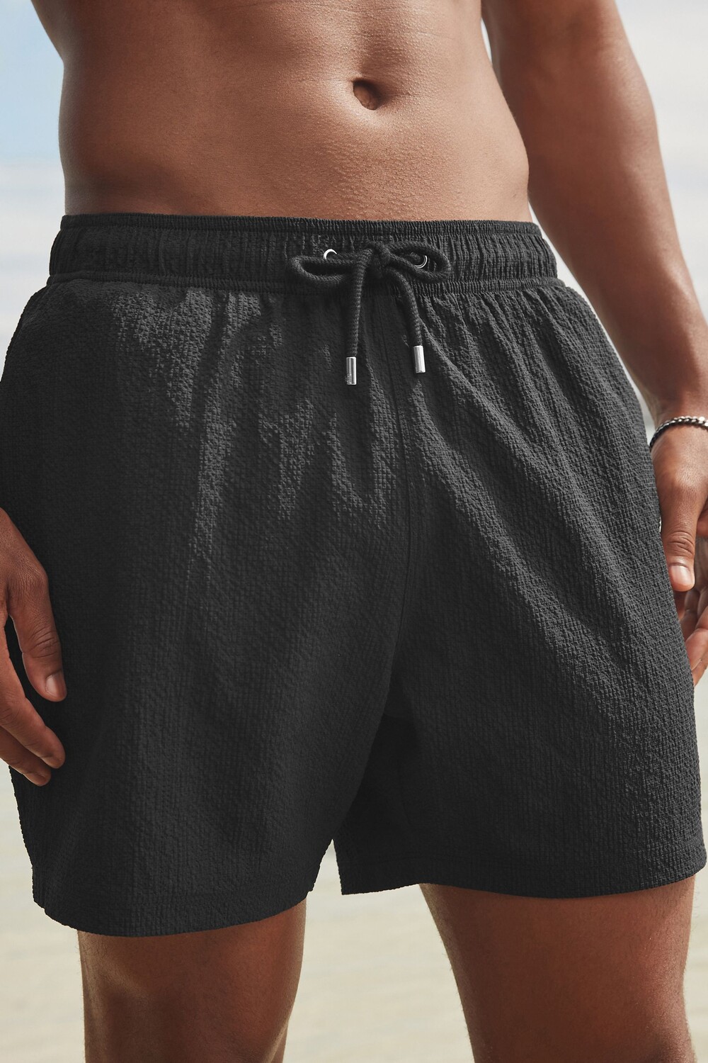 Однотонные плавки-шорты премиум-класса из жатого хлопка Next, черный
Однотонные плавки-шорты премиум-класса из жатого хлопка Next, черный