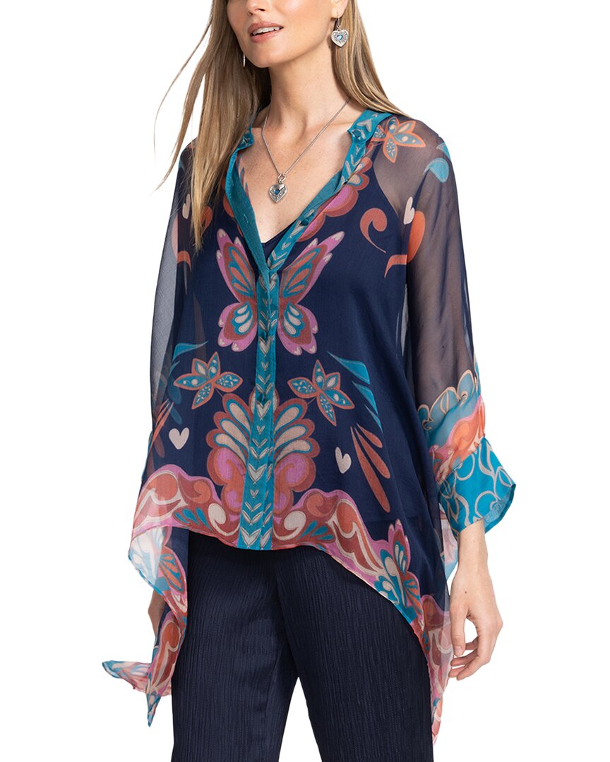 Блузка из шелка Johnny Was Katia, синий
Блузка из шелка Johnny Was Katia, синий