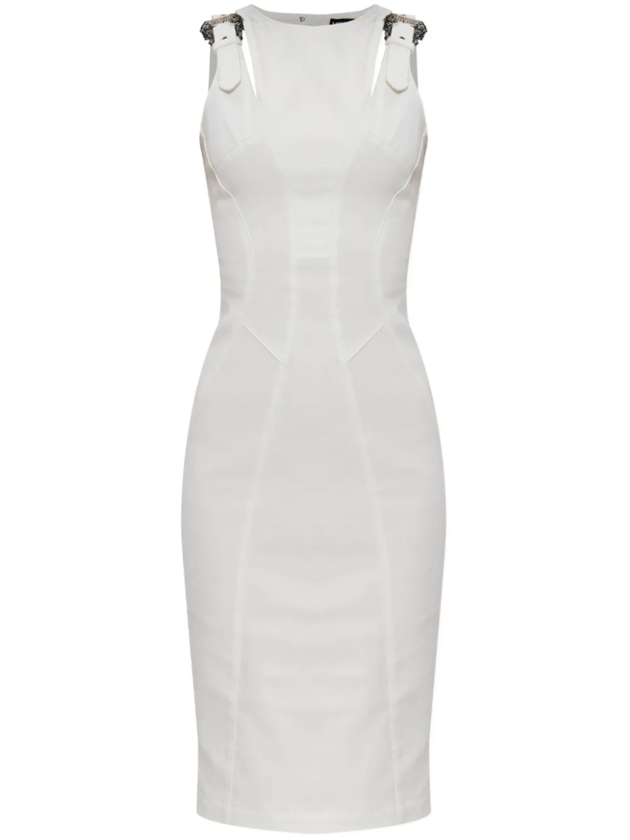 Платье миди Versace Jeans Couture с разрезом сзади, белый
Платье миди Versace Jeans Couture с разрезом сзади, белый