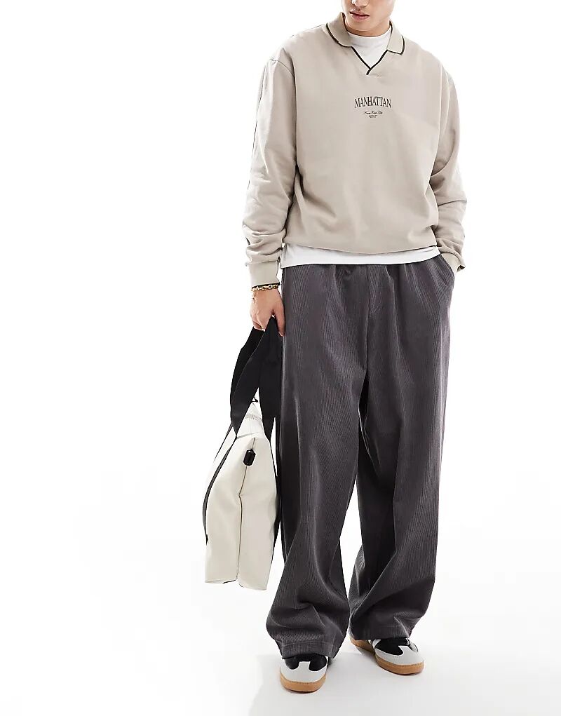 Мешковатые брюки из вельвета-парашюта угольно-серого цвета ASOS DESIGN
Мешковатые брюки из вельвета-парашюта угольно-серого цвета ASOS DESIGN