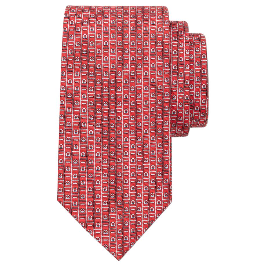 Ferragamo Геометрический галстук из шелка с принтом Ганчини, Red
Ferragamo Геометрический галстук из шелка с принтом Ганчини, Red