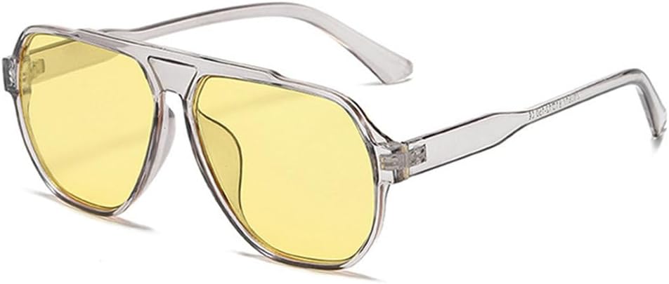 Модные солнцезащитные очки большого размера для женщин в стиле ретро, желто-зеленые, с защитой от УФ-излучения UV400, трендовые солнцезащитные очки для мужчин TYUVIVO, Grey Yellow
Модные солнцезащитные очки большого размера для женщин в стиле ретро, желто-зеленые, с защитой от УФ-излучения UV400, трендовые солнцезащитные очки для мужчин TYUVIVO, Grey Yellow