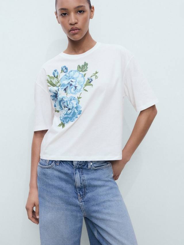 Футболка с цветочным принтом Peonia Mango, Natural White
Футболка с цветочным принтом Peonia Mango, Natural White