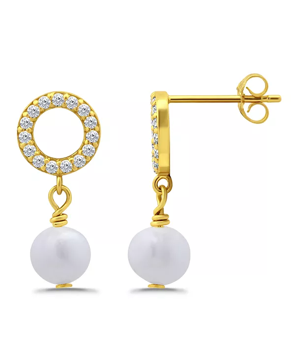 Серьги-Гвоздики с открытым кругом из пресноводного культивированного жемчуга и кубическим цирконием Macy'S, gold
Серьги-Гвоздики с открытым кругом из пресноводного культивированного жемчуга и кубическим цирконием Macy'S, gold