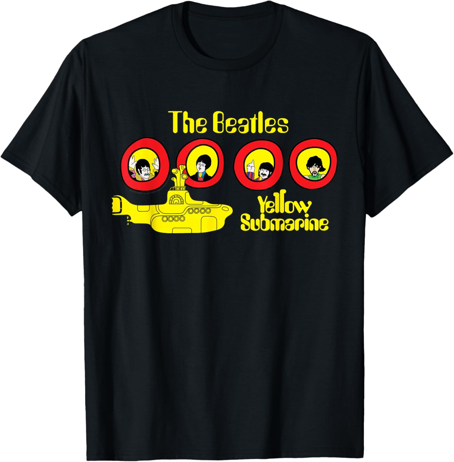 Футболка The Beatles Желтая подводная лодка с рисунком в виде окна, черная
Футболка The Beatles Желтая подводная лодка с рисунком в виде окна, черная