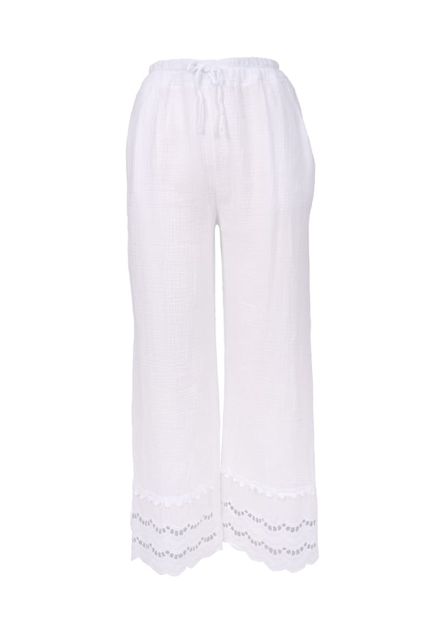 Брюки Ines Muslin с вышивкой люверсами и эластичным поясом Seasons Of April, белый
Брюки Ines Muslin с вышивкой люверсами и эластичным поясом Seasons Of April, белый