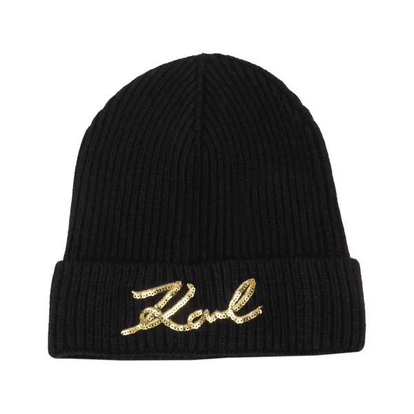 Шапка-Бини k/signature с добавлением шерсти и кашемира Karl Lagerfeld, черный
Шапка-Бини k/signature с добавлением шерсти и кашемира Karl Lagerfeld, черный