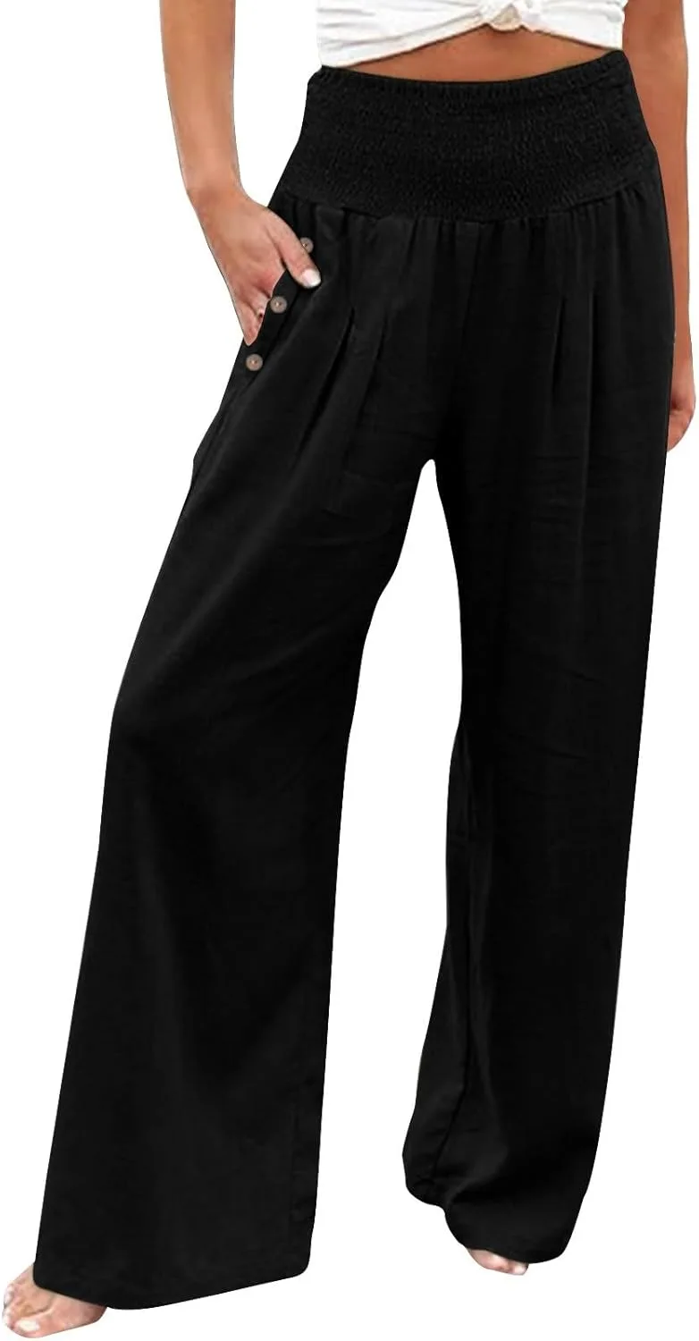 Aniywn повседневные льняные брюки для женщин с высокой талией и широкими штанинами
Aniywn повседневные льняные брюки для женщин с высокой талией и широкими штанинами