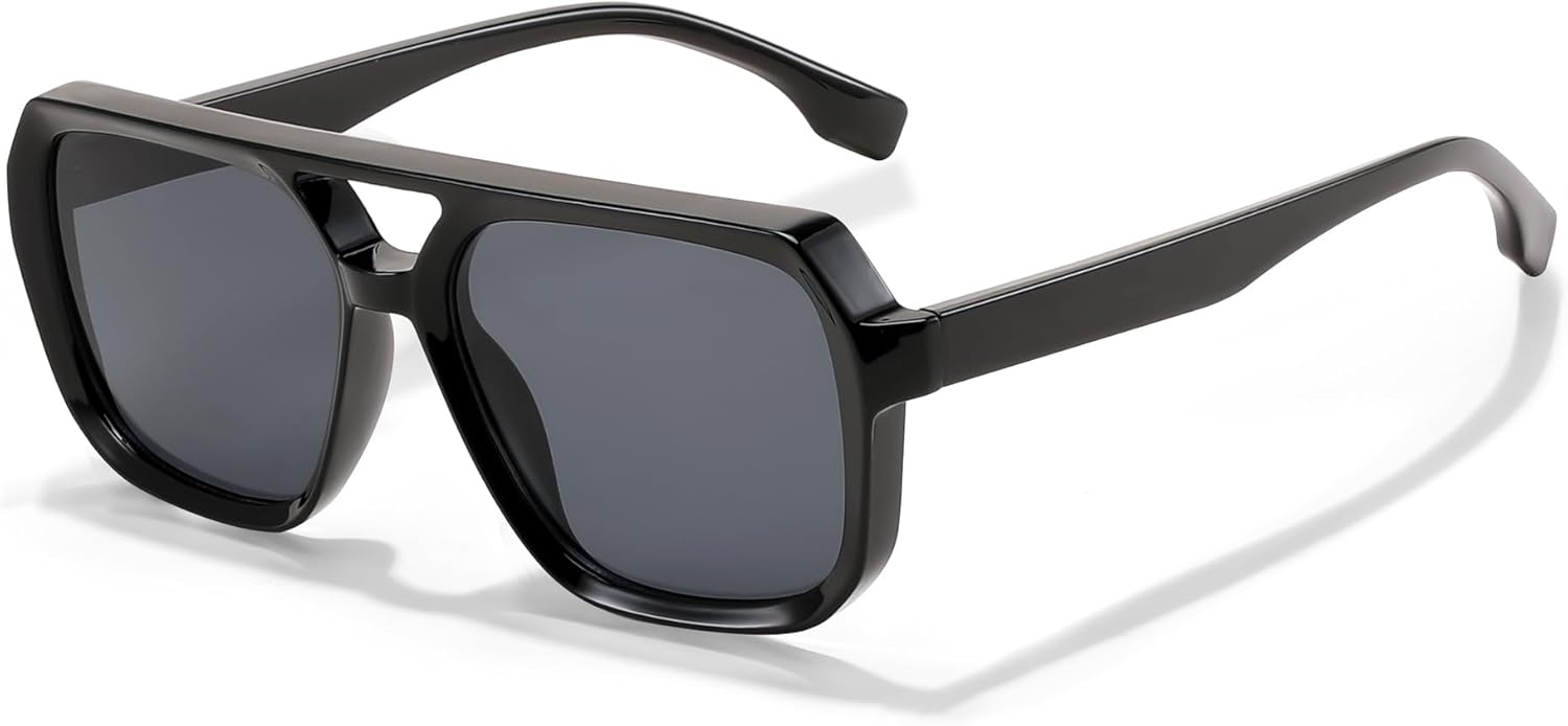 Солнцезащитные очки-авиаторы FEISEDY в стиле ретро 70-х для женщин и мужчин, большие винтажные квадратные очки, защита от УФ-излучения UV400 B0267, Black Grame & Grey Lens
Солнцезащитные очки-авиаторы FEISEDY в стиле ретро 70-х для женщин и мужчин, большие винтажные квадратные очки, защита от УФ-излучения UV400 B0267, Black Grame & Grey Lens