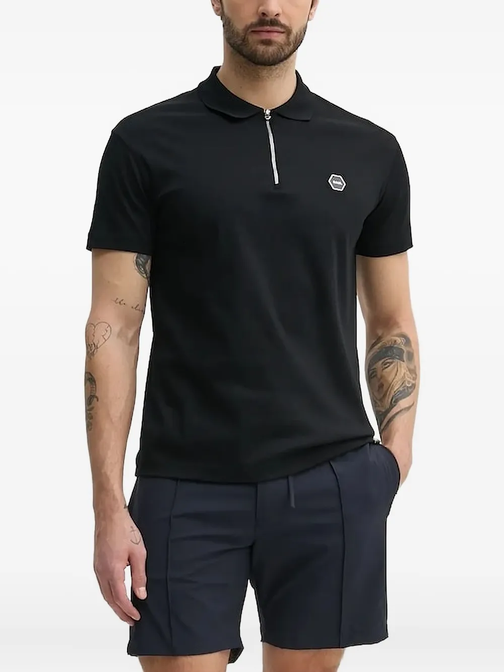 Рубашка поло с воротником на молнии BALR., черный
Рубашка поло с воротником на молнии BALR., черный