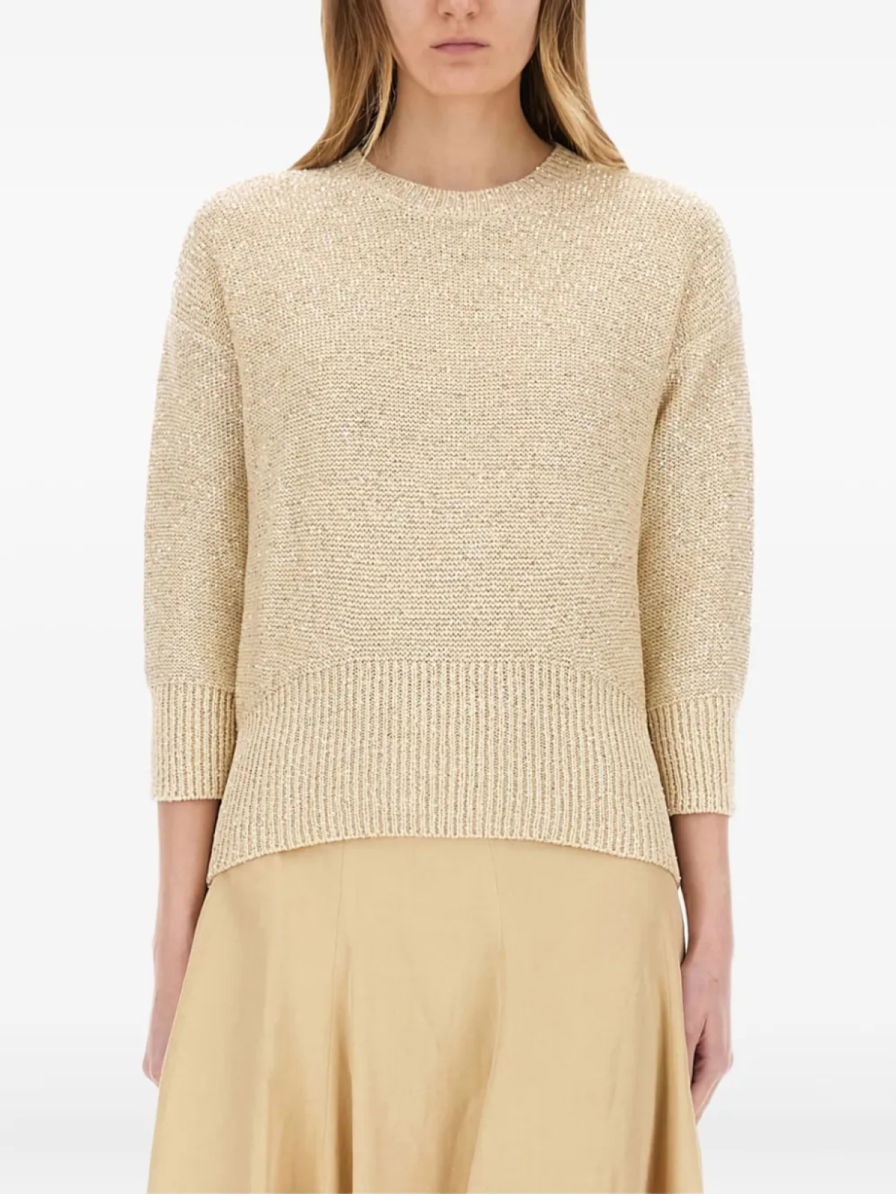 Свитер с рукавами три четверти Fabiana Filippi, нейтральный
Свитер с рукавами три четверти Fabiana Filippi, нейтральный