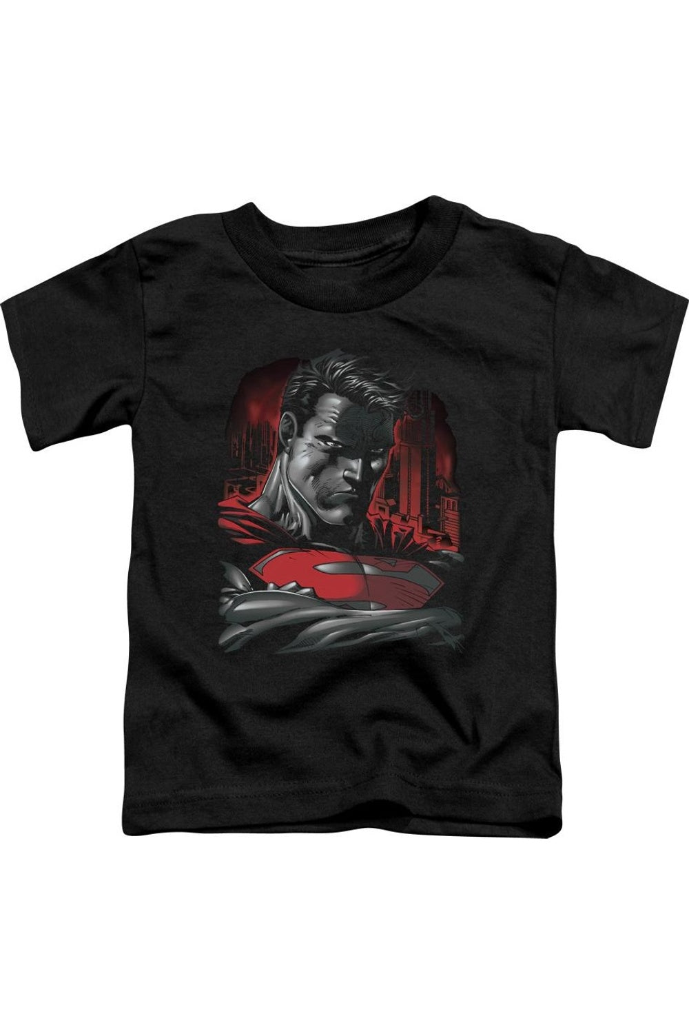 Футболка с коротким рукавом Superman Man Of Steel для малышей Gildan, черный 
Футболка с коротким рукавом Superman Man Of Steel для малышей Gildan, черный