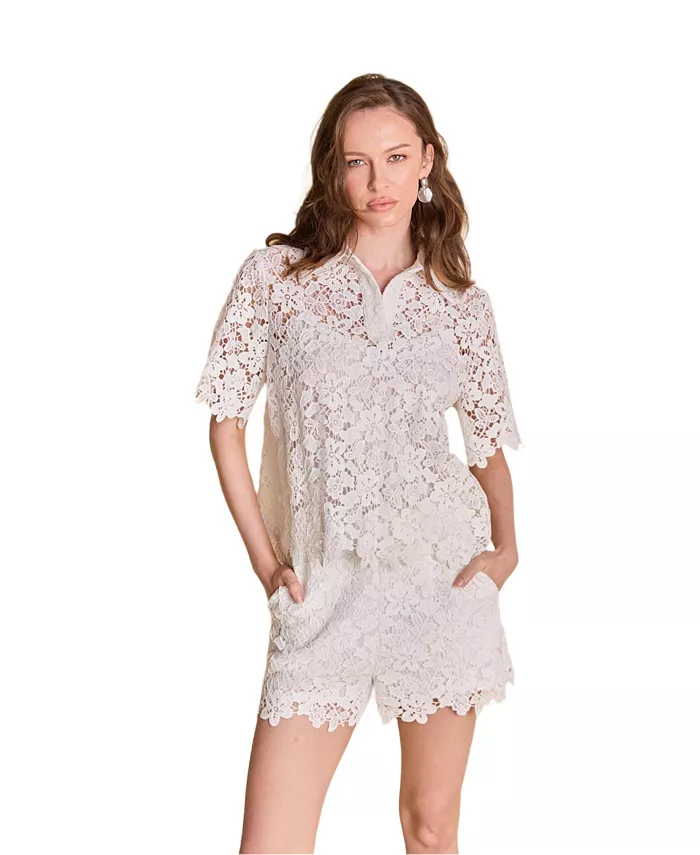 Женский топ с кружевным воротником endless rose, слоновая кость/кремовый
Женский топ с кружевным воротником endless rose, слоновая кость/кремовый