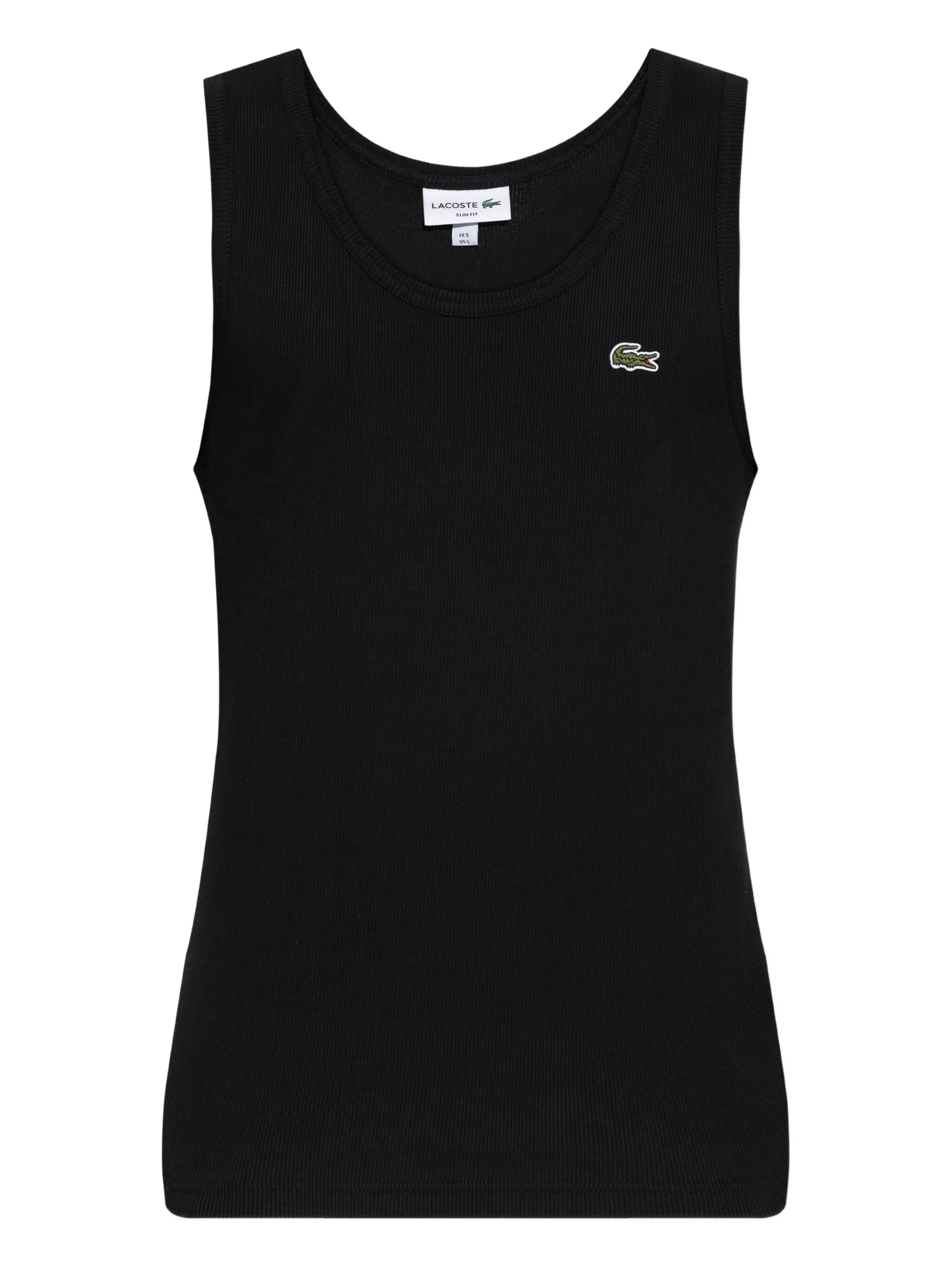 Топ в рубчик Lacoste, черный
Топ в рубчик Lacoste, черный