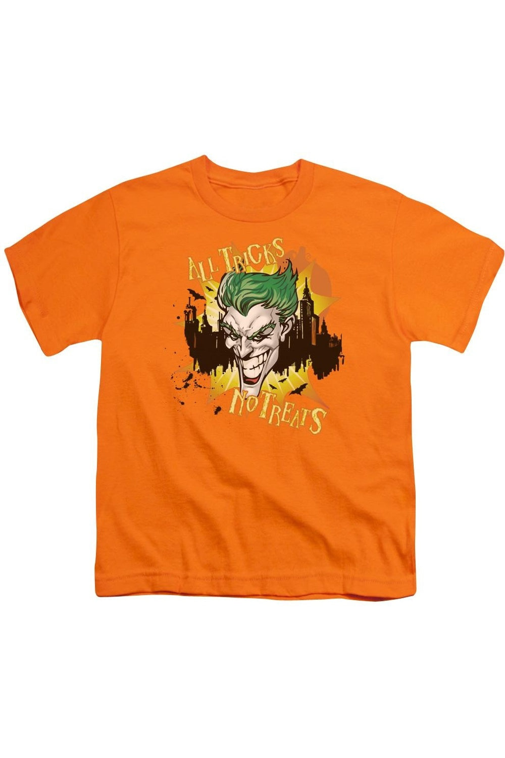 Футболка с коротким рукавом для детей Batman "Все трюки, никаких сладостей" Gildan, оранжевый
Футболка с коротким рукавом для детей Batman "Все трюки, никаких сладостей" Gildan, оранжевый