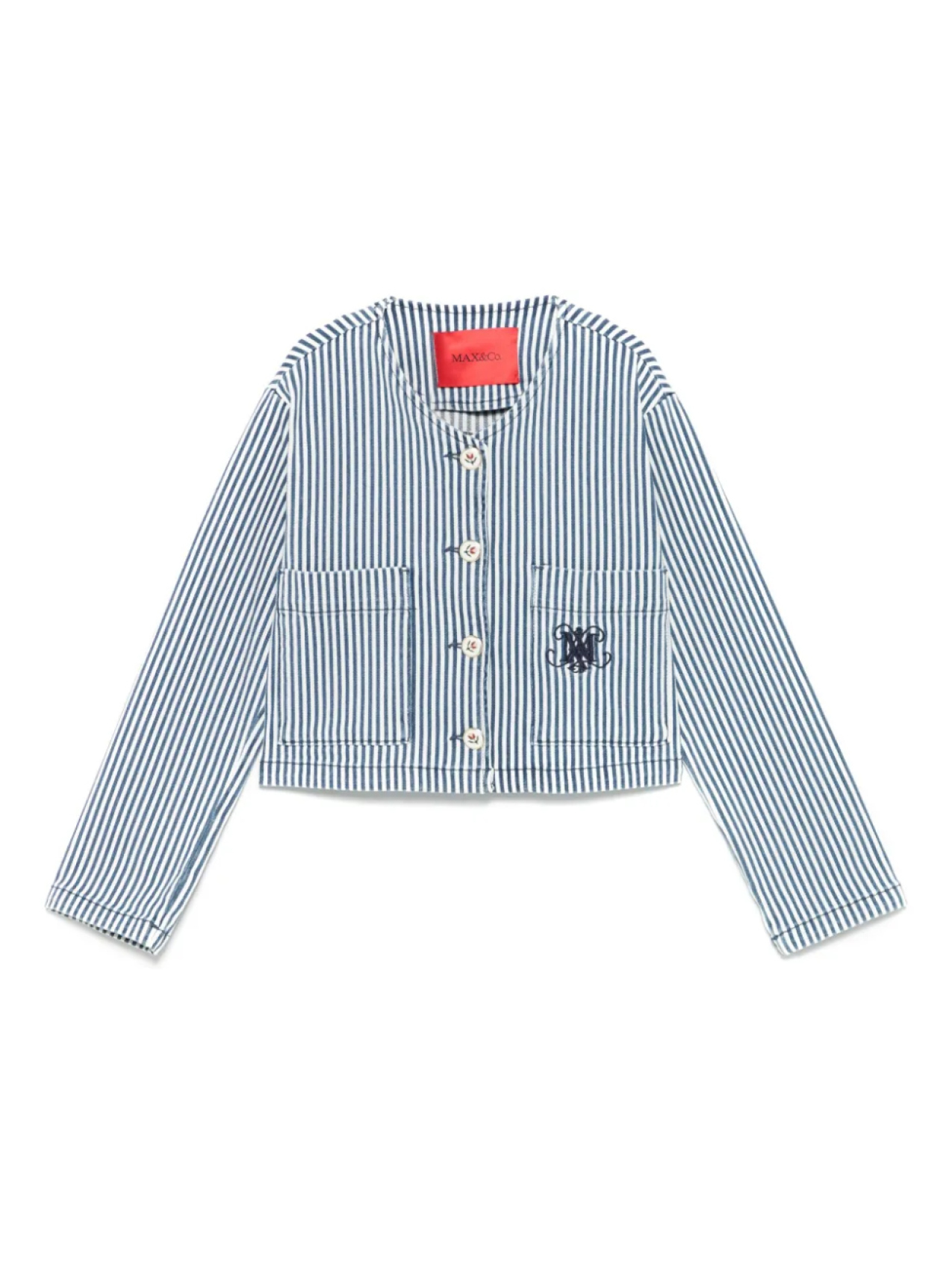 Полосатая джинсовая куртка MAX&Co. Kids, синий
Полосатая джинсовая куртка MAX&Co. Kids, синий