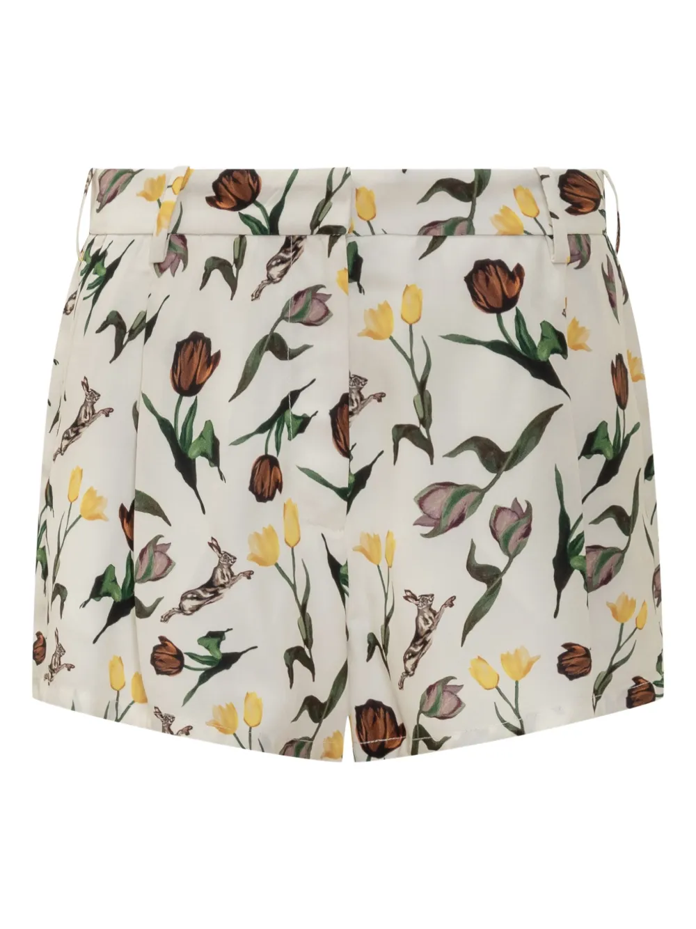 Шорты с принтом тюльпанов и зайцев Marni, белый
Шорты с принтом тюльпанов и зайцев Marni, белый