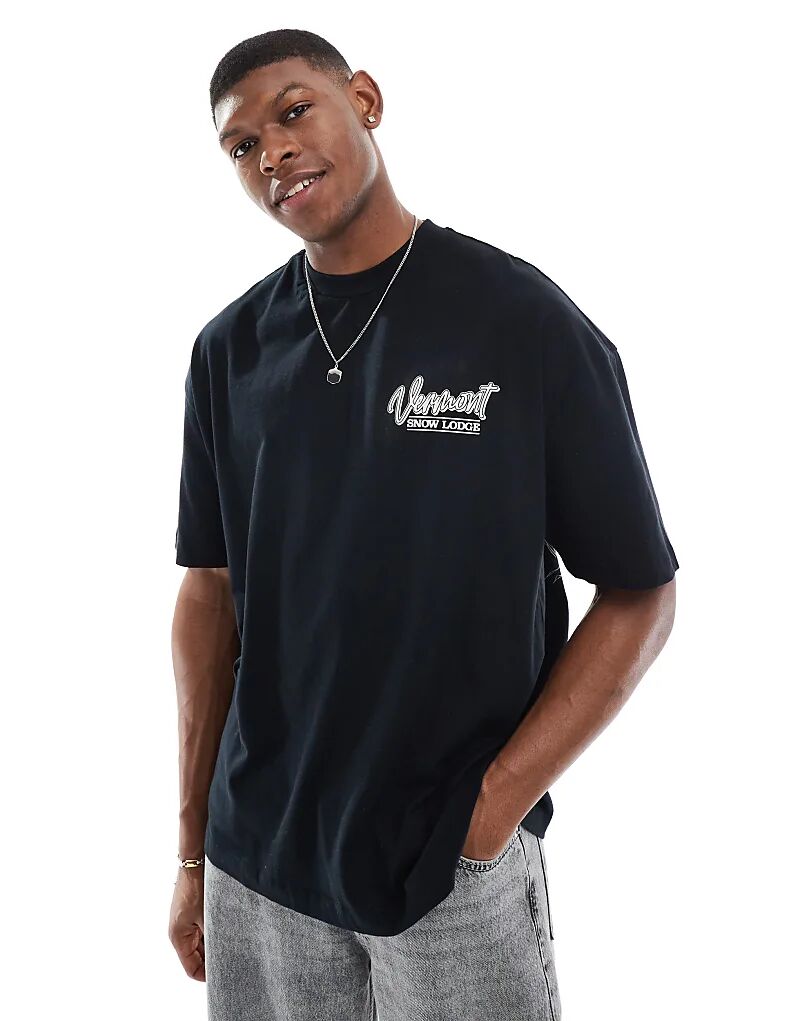 Футболка оверсайз с живописным рисунком черного цвета ASOS DESIGN
Футболка оверсайз с живописным рисунком черного цвета ASOS DESIGN