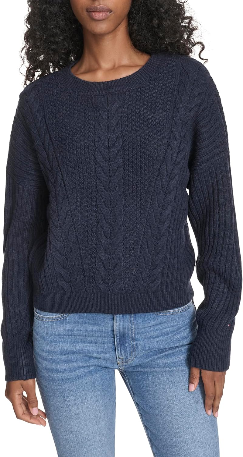 Женский однотонный свитер Bobbi с круглым вырезом Tommy Hilfiger, Sky Captain
Женский однотонный свитер Bobbi с круглым вырезом Tommy Hilfiger, Sky Captain