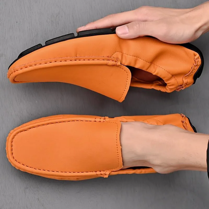 Мужские лоферы с квадратным носком, из искусственной кожи, в стиле лоферов для вождения, противоскользящие, легкие, износостойкие, модные, без шнурков SayfuR, оранжевый
Мужские лоферы с квадратным носком, из искусственной кожи, в стиле лоферов для вождения, противоскользящие, легкие, износостойкие, модные, без шнурков SayfuR, оранжевый