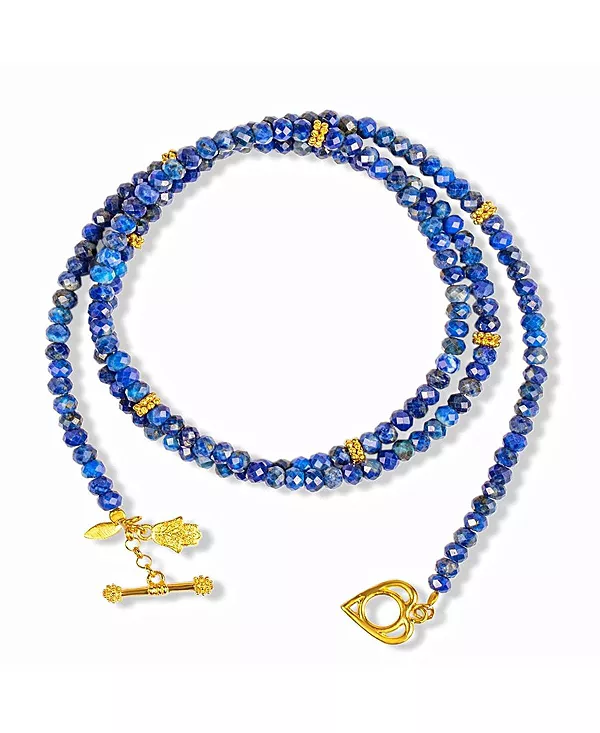 Браслет-Обертка «Мирное сердце» из лазурита Karma And Luck, blue/gold
Браслет-Обертка «Мирное сердце» из лазурита Karma And Luck, blue/gold