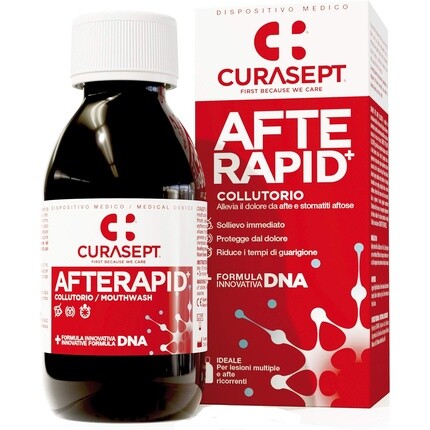 Curasept Afte Rapid жидкость для полоскания рта, инновационная формула ДНК при рецидивирующих афтах, 125 мл
Curasept Afte Rapid жидкость для полоскания рта, инновационная формула ДНК при рецидивирующих афтах, 125 мл