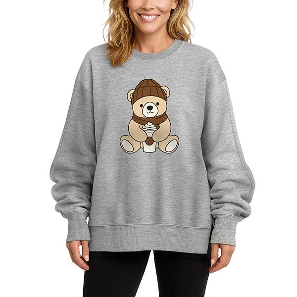 Женский оверсайз флисовый свитшот с мишкой и чашкой кофе Licensed Character, Athletic Heather, Коричневый, Женский оверсайз флисовый свитшот с мишкой и чашкой кофе Licensed Character, Athletic Heather
Женский оверсайз флисовый свитшот с мишкой и чашкой кофе Licensed Character, Athletic Heather, Коричневый, Женский оверсайз флисовый свитшот с мишкой и чашкой кофе Licensed Character, Athletic Heather