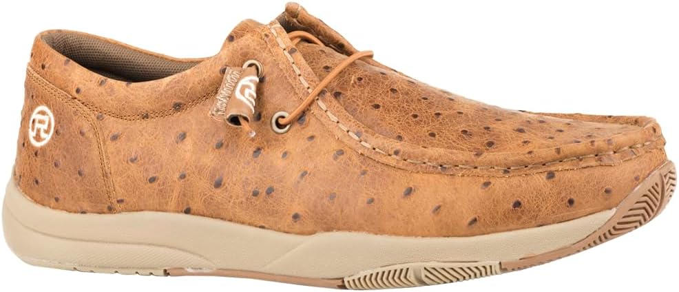 Mens Tan Stamped Ostrich Leather ROPER
Mens Tan Stamped Ostrich Leather ROPER