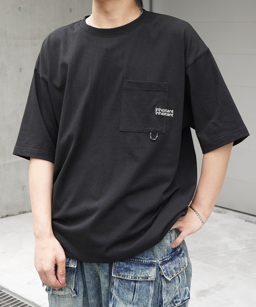 Футболка с коротким рукавом, вышитым карманом, свободного кроя, унисекс INHABITANT, черный
Футболка с коротким рукавом, вышитым карманом, свободного кроя, унисекс INHABITANT, черный
