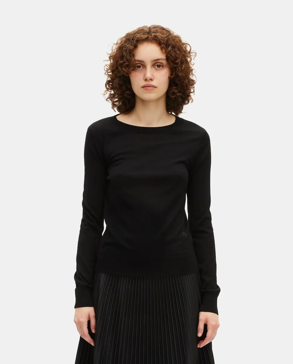 Свитер с круглым вырезом из мериносовой шерсти The Kooples, черный
Свитер с круглым вырезом из мериносовой шерсти The Kooples, черный