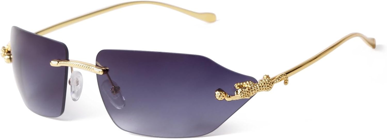 Ретро-солнцезащитные очки с леопардовым принтом для женщин и мужчин, классические металлические, золотистые, многоугольные, без оправы, с градиентным переходом цвета, модные очки UV400 WNCKSQ, C2
Ретро-солнцезащитные очки с леопардовым принтом для женщин и мужчин, классические металлические, золотистые, многоугольные, без оправы, с градиентным переходом цвета, модные очки UV400 WNCKSQ, C2