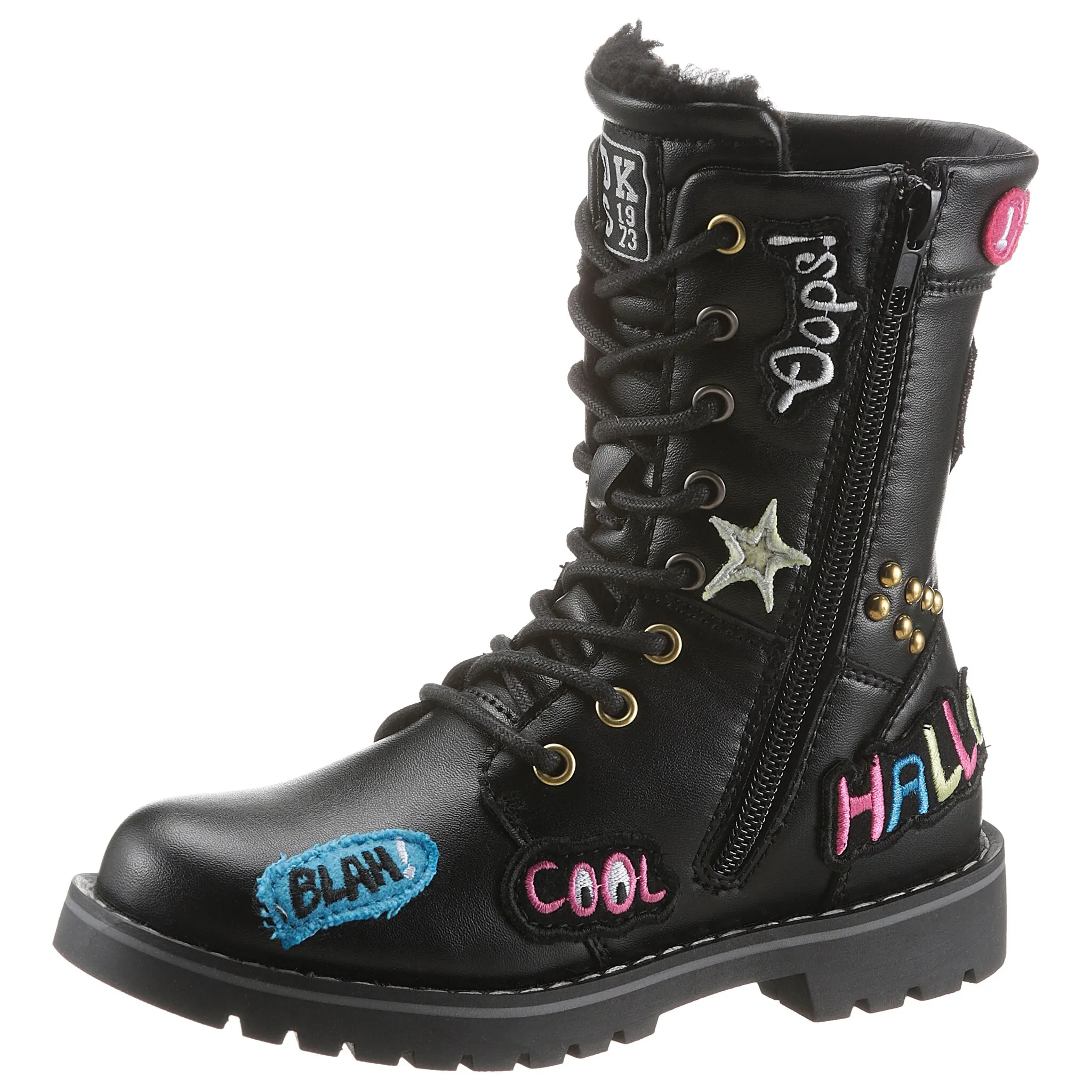 Ботинки Dockers by Gerli на шнуровке с классными нашивками, черный
Ботинки Dockers by Gerli на шнуровке с классными нашивками, черный