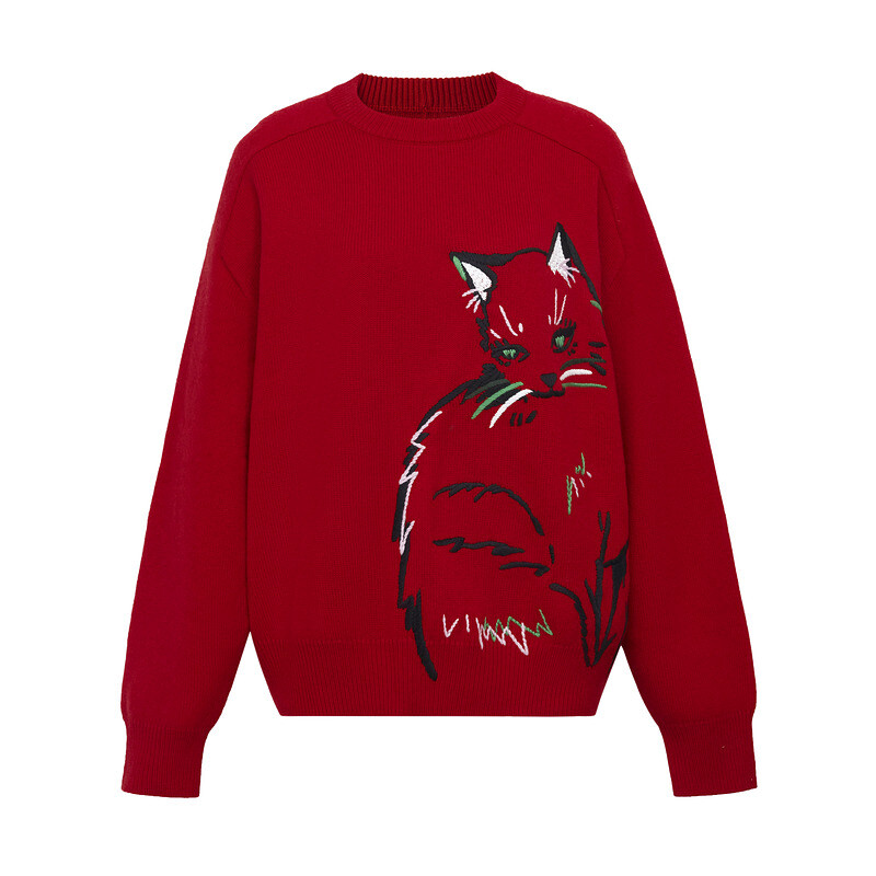 Свитер женский Deep Breath с рукавами реглан и вышивкой, красный
Свитер женский Deep Breath с рукавами реглан и вышивкой, красный