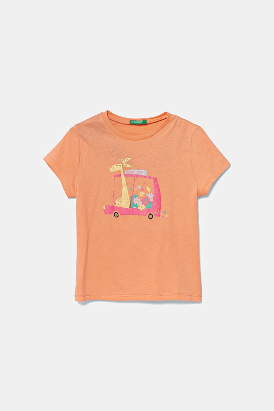 Детская хлопковая футболка United Colors Of Benetton, оранжевый
Детская хлопковая футболка United Colors Of Benetton, оранжевый