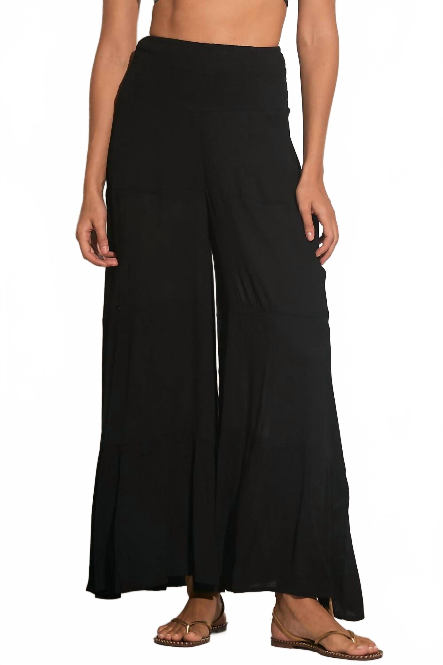 Римские брюки с широкими штанинами черные ELAN
Римские брюки с широкими штанинами черные ELAN