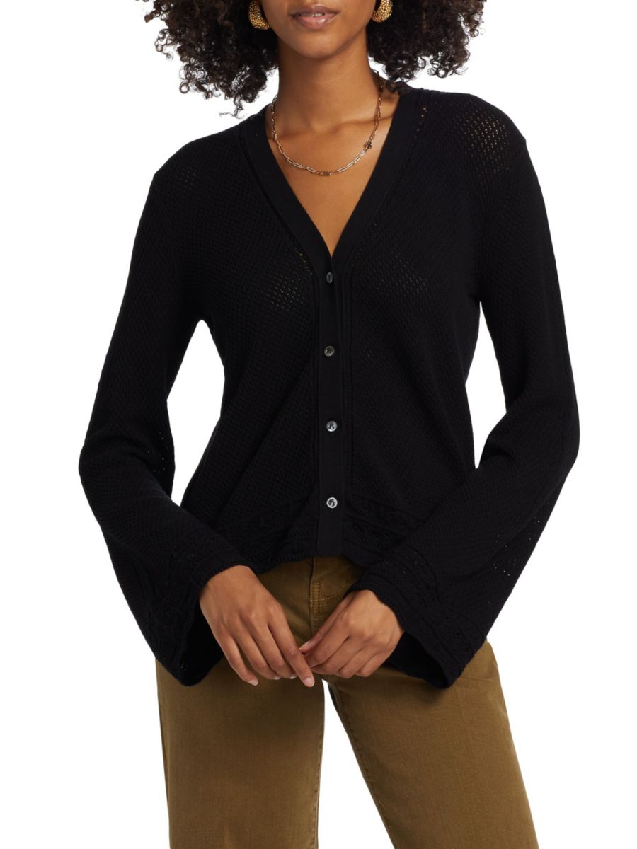 Кардиган ажурной вязки Frame, черный
Кардиган ажурной вязки Frame, черный