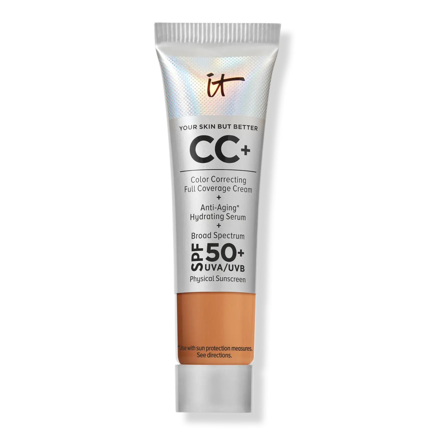 Мини-CC+ крем с SPF 50+ IT Cosmetics, Tan (deeper tan neutral with neutral undertones)
Мини-CC+ крем с SPF 50+ IT Cosmetics, Tan (deeper tan neutral with neutral undertones)