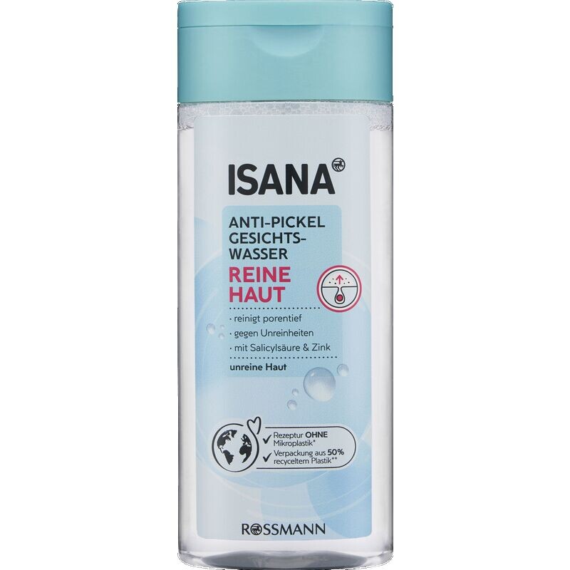 Тоник для лица против прыщей Чистая кожа ISANA, 200 ml
Тоник для лица против прыщей Чистая кожа ISANA, 200 ml