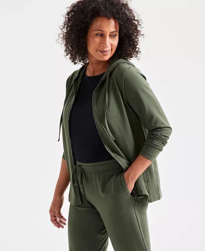 Женская толстовка с капюшоном на молнии спереди Style & Co, зеленый
Женская толстовка с капюшоном на молнии спереди Style & Co, зеленый