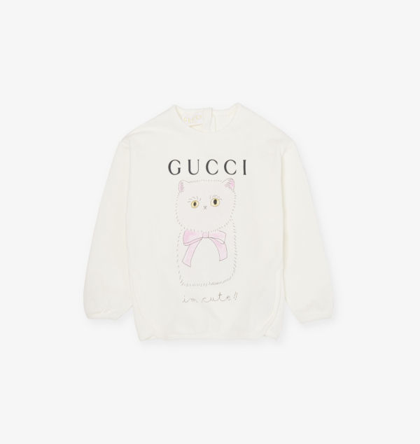 Хлопковая толстовка с круглым вырезом и принтом «Кошка» 12-36 месяцев Gucci, мультиколор
Хлопковая толстовка с круглым вырезом и принтом «Кошка» 12-36 месяцев Gucci, мультиколор