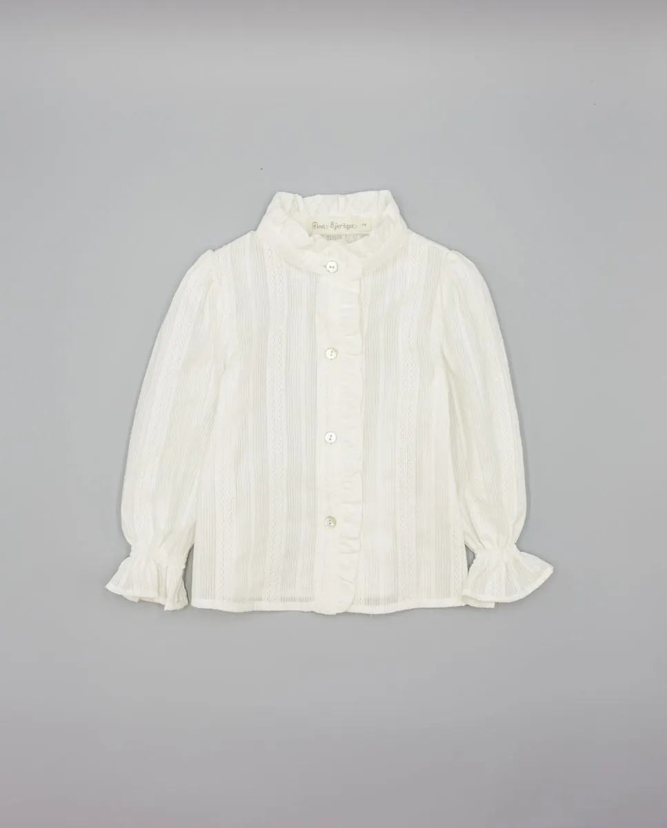 Хлопковая детская рубашка Fina Ejerique, белый
Хлопковая детская рубашка Fina Ejerique, белый