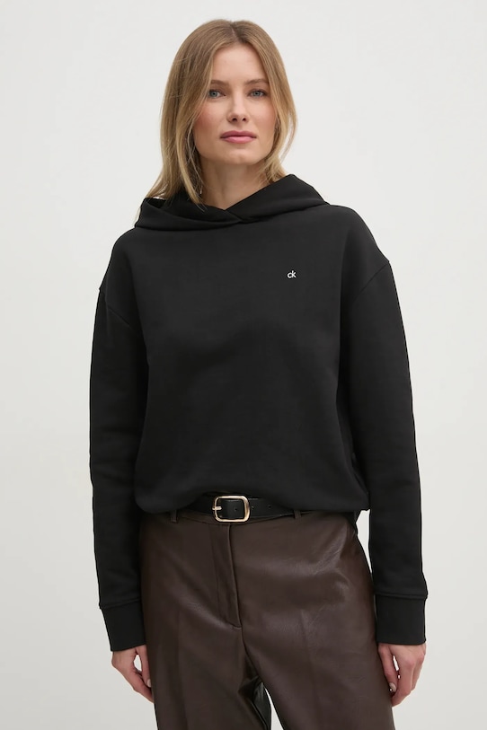 Хлопковая толстовка Calvin Klein, черный 
Хлопковая толстовка Calvin Klein, черный