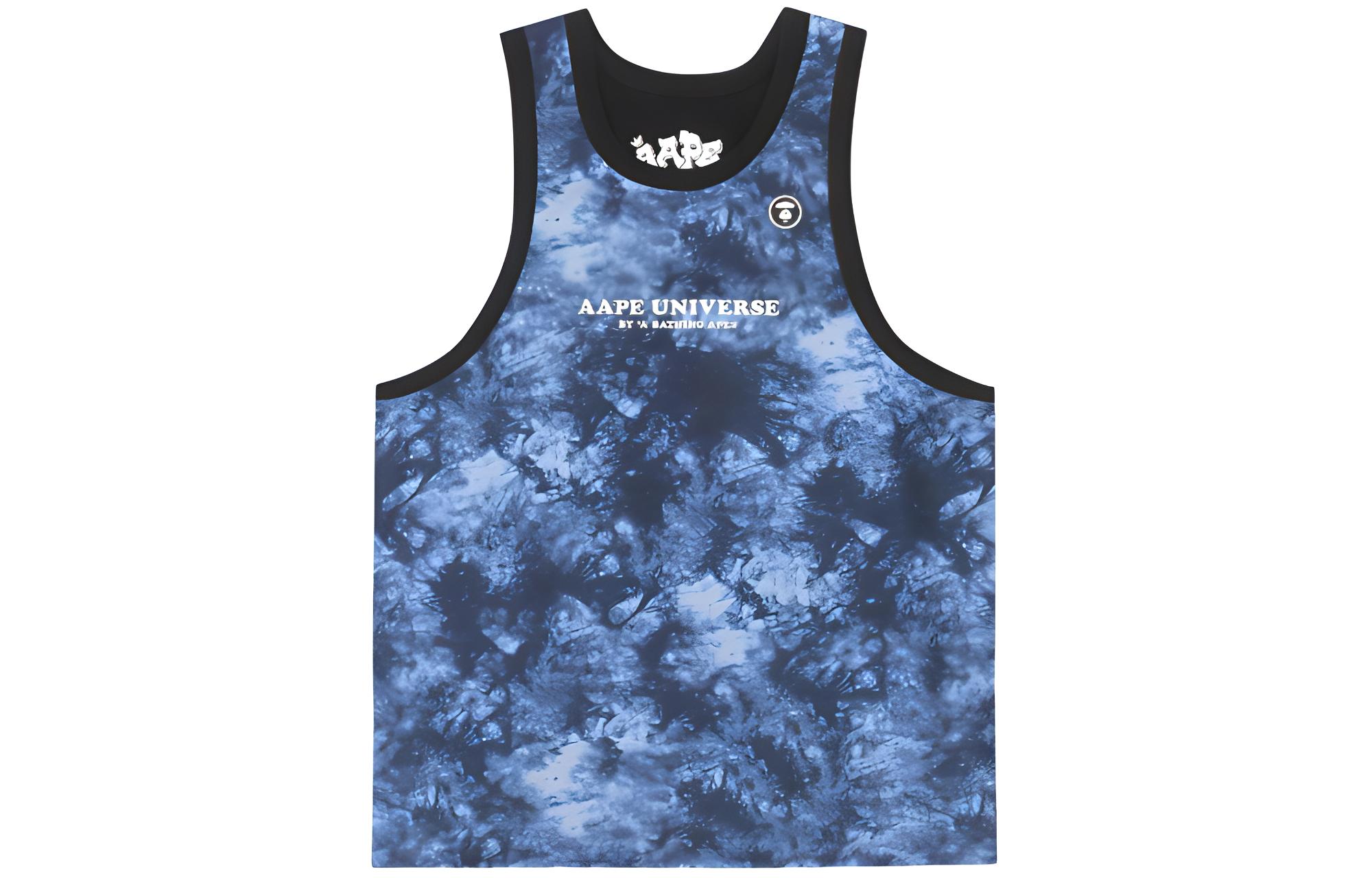 Вайбровый майка с логотипом в технике тай-дай Aape, синий
Вайбровый майка с логотипом в технике тай-дай Aape, синий