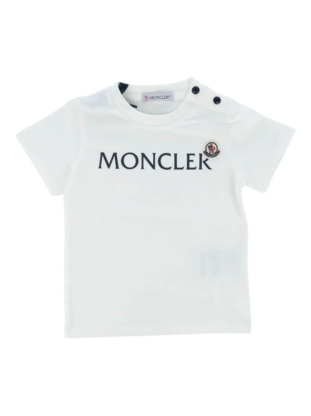 Футболка с нашивкой-логотипом Moncler Enfant, белый 
Футболка с нашивкой-логотипом Moncler Enfant, белый