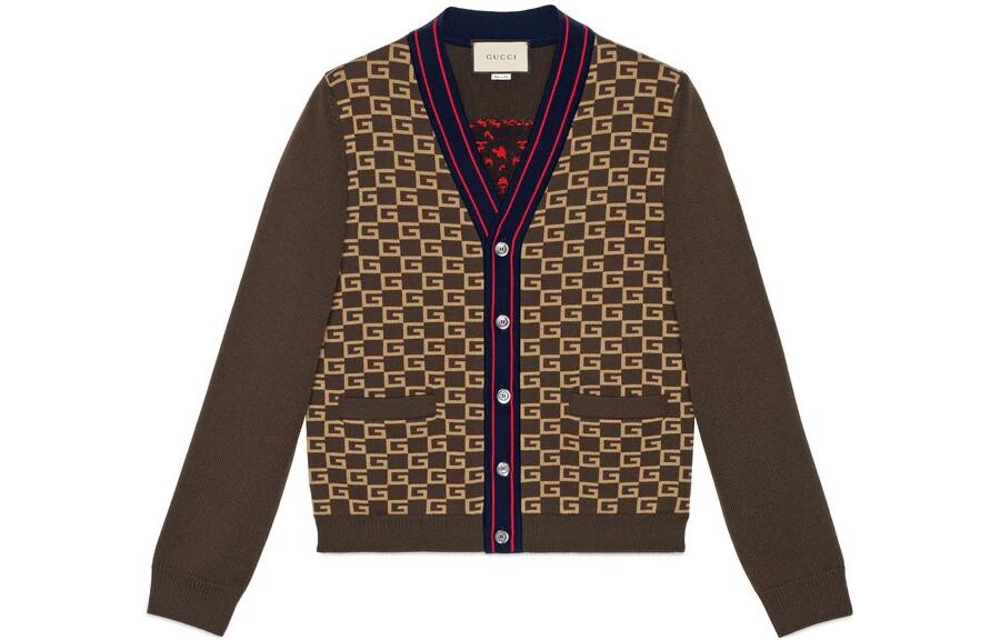 Кардиган мужской Gucci с узором, коричневый / синий / красный
Кардиган мужской Gucci с узором, коричневый / синий / красный