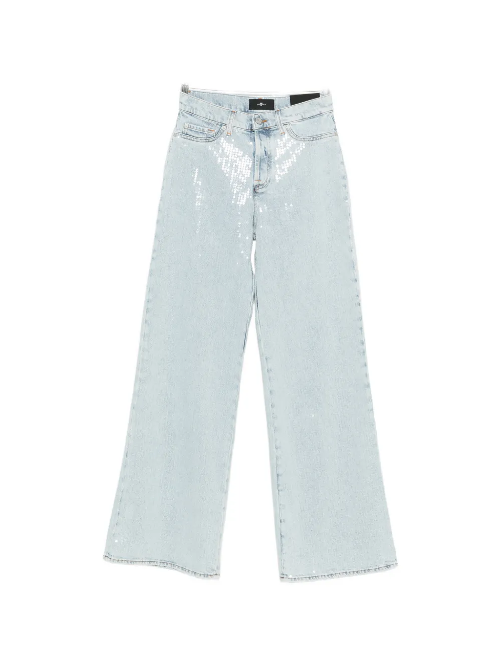 Джинсы прямого кроя с пайетками 7 For All Mankind, синий
Джинсы прямого кроя с пайетками 7 For All Mankind, синий