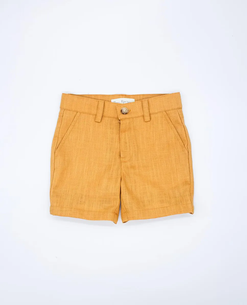 Льняные шорты-бермуды для мальчиков с карманами и ширинкой Fina Ejerique, цвет Mostaza
Льняные шорты-бермуды для мальчиков с карманами и ширинкой Fina Ejerique, цвет Mostaza