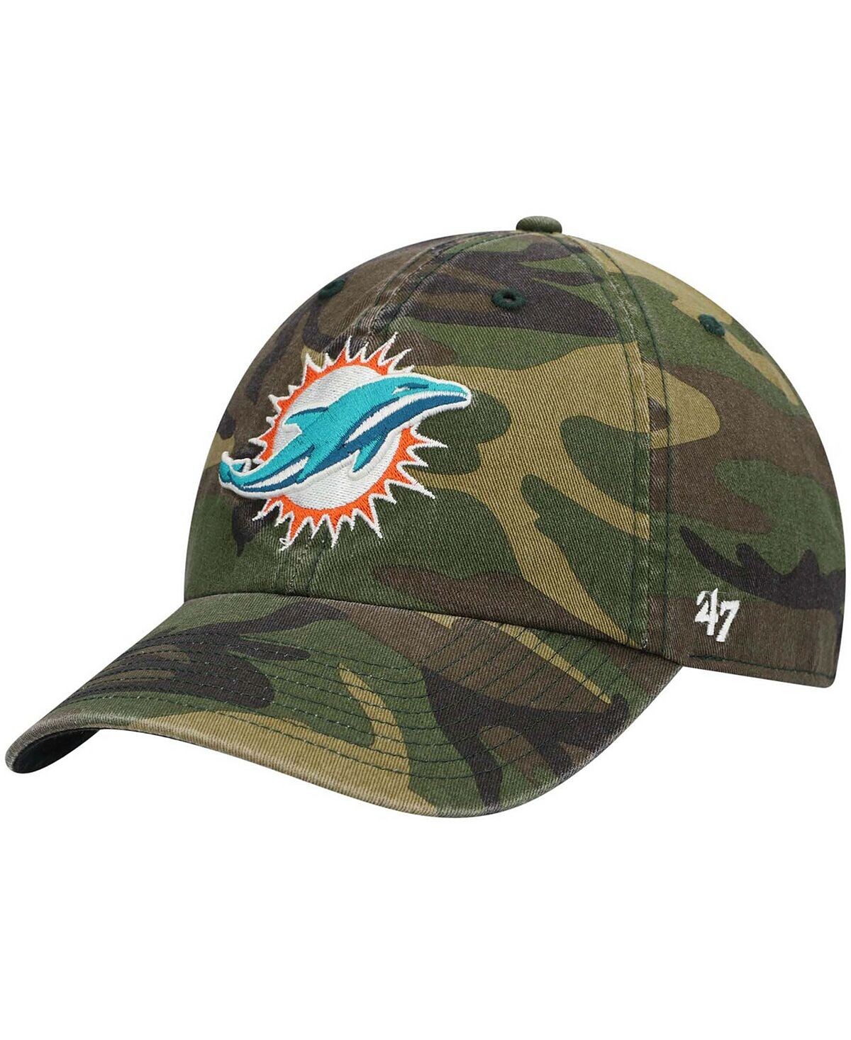 Мужская камуфляжная регулируемая шапка Miami Dolphins Woodland Clean Up '47 Brand
Мужская камуфляжная регулируемая шапка Miami Dolphins Woodland Clean Up '47 Brand